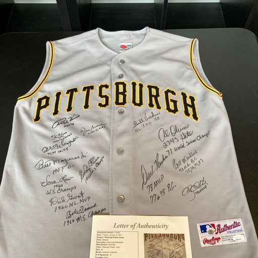 Beautiful Pittsburgh Pirates Legends Signed Jersey 14 Sigs Bill Mazeroski JSA