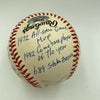 Joe Morgan Signed Heavily Inscribed Career STAT Baseball Reggie Jackson COA