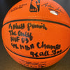 Robert Parish Signed Heavily Inscribed STAT NBA Game Basketball With Steiner COA
