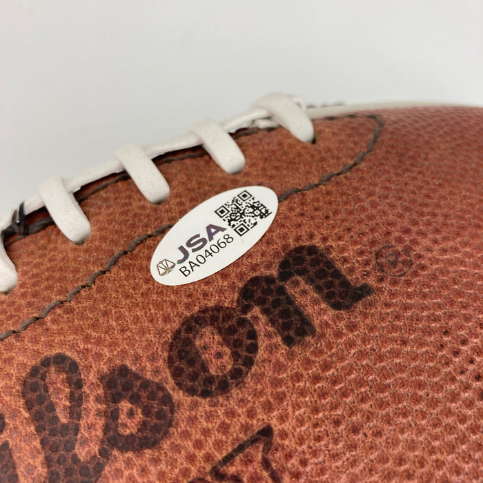 1987 Miami Hurricanes NCAA National Champions Team Signed Football JSA COA