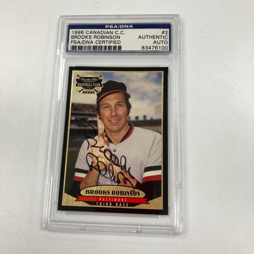 Brooks Robinson Signed Canadian Club Baseball Card Auto PSA DNA