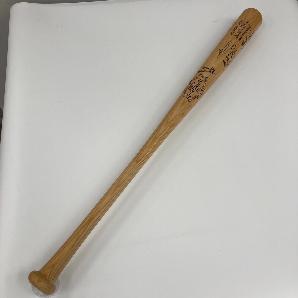 Willie Mays Yogi Berra Ernie Banks MVP Winners Signed Baseball Bat JSA ...