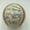 Mickey Mantle Joe DiMaggio Satchel Paige Yankees HOF Day Signed Baseball PSA DNA