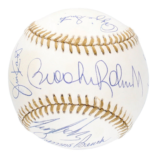 Johnny Bench Brooks Robinson Ozzie Smith Signed Gold Glove Baseball PSA DNA COA