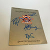1986 New York Mets Signed World Series Program & Yearbook Mookie Wilson