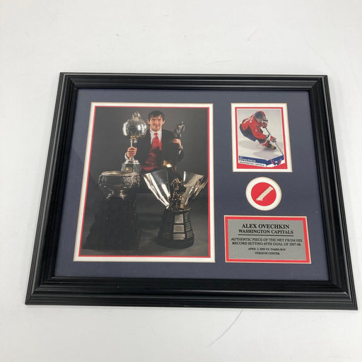 Alex Ovechkin Washington Capitals Record Breaking 65th Goal Piece Of Net Framed