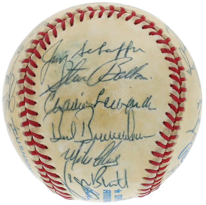 1985 Kansas City Royals World Series Champs Team Signed Baseball JSA COA