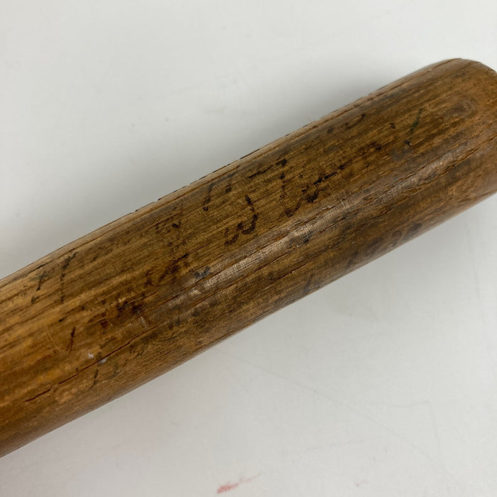 Honus Wagner & Hack Wilson Signed 1930 Louisville Slugger Mini Baseball Bat JSA