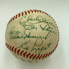 Mickey Mantle Joe Dimaggio Mrs. Babe Ruth Mrs. Lou Gehrig Signed Baseball PSA