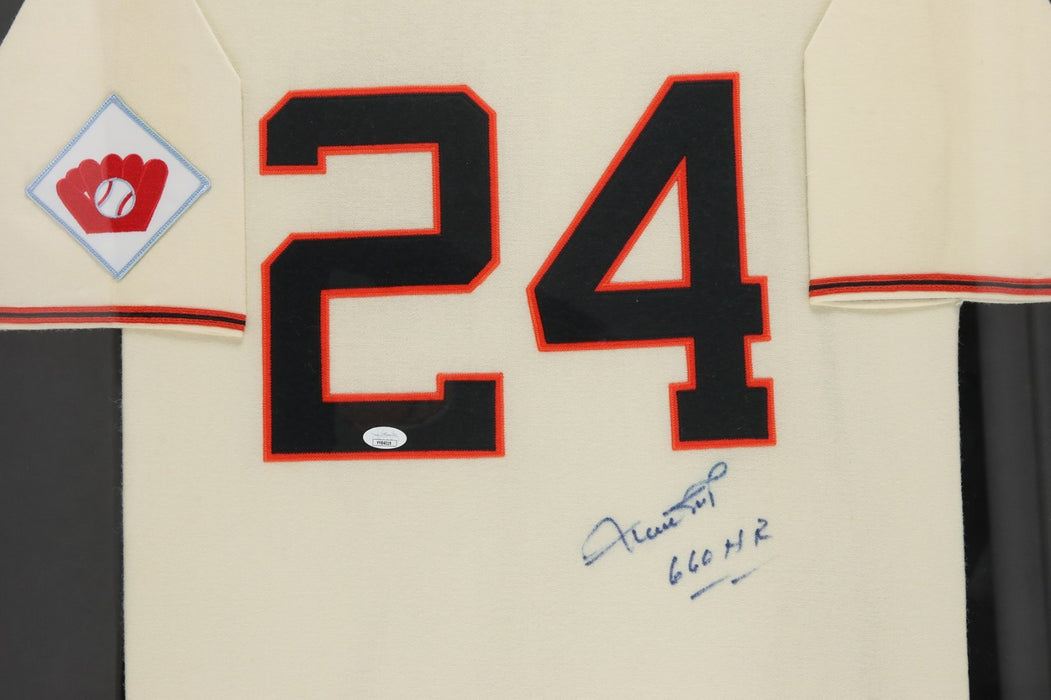 Willie Mays "660 Home Runs" Signed Inscribed New York Giants Jersey JSA COA