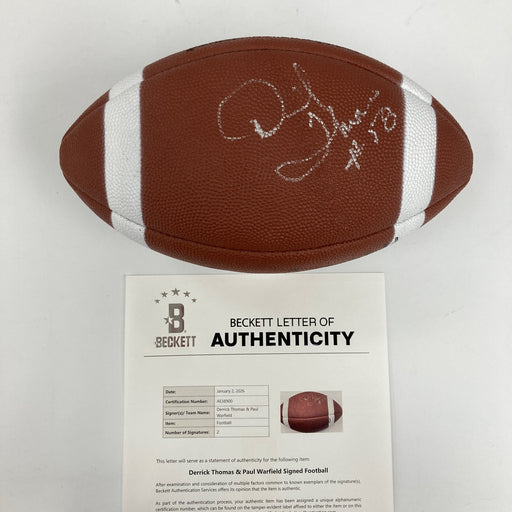 Derrick Thomas Signed NFL Wilson Football Beckett COA