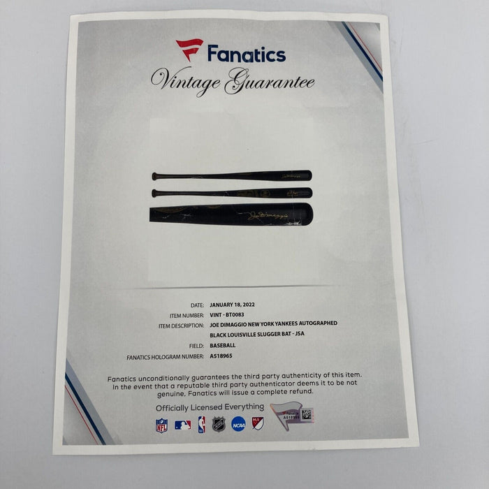 Beautiful Joe Dimaggio Signed Game Model Baseball Bat PSA DNA Graded MINT 9