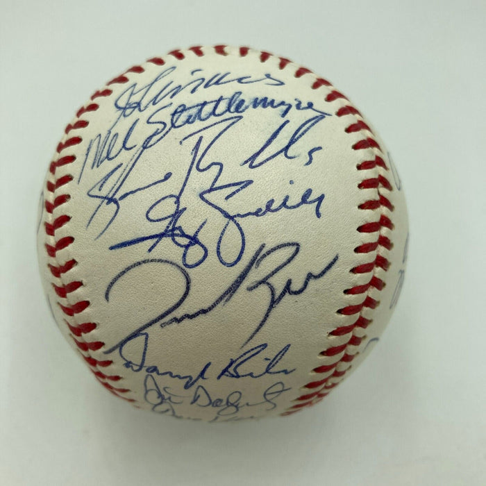 1996 Houston Astros Team Signed Baseball Jeff Bagwell & Craig Biggio