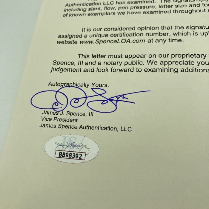 Christy Mathewson Single Signed 1918 National League Baseball PSA DNA & JSA COA