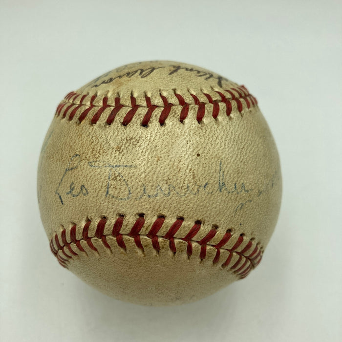 Babe Ruth Mel Ott Joe Dimaggio Ted Williams Willie Mays Signed Baseball PSA DNA