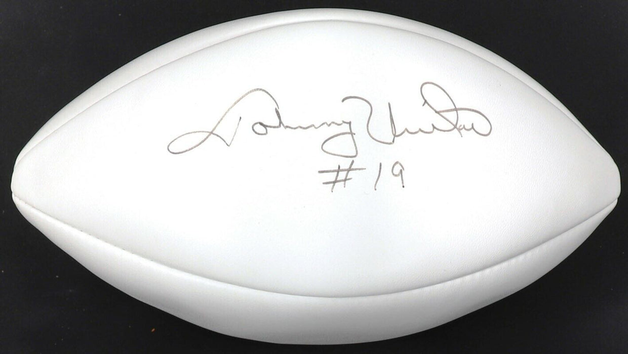 Johnny Unitas #19 Signed Autographed Wilson NFL Football With Beckett COA