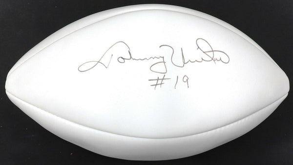 Johnny Unitas #19 Signed Autographed Wilson NFL Football With Beckett COA