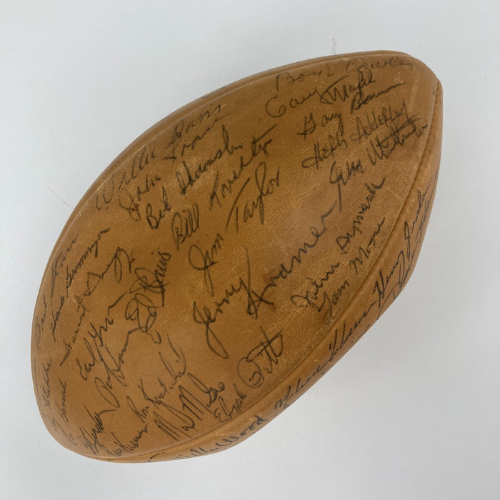 1962 Green Bay Packers NFL Champs Team Signed Football JSA COA