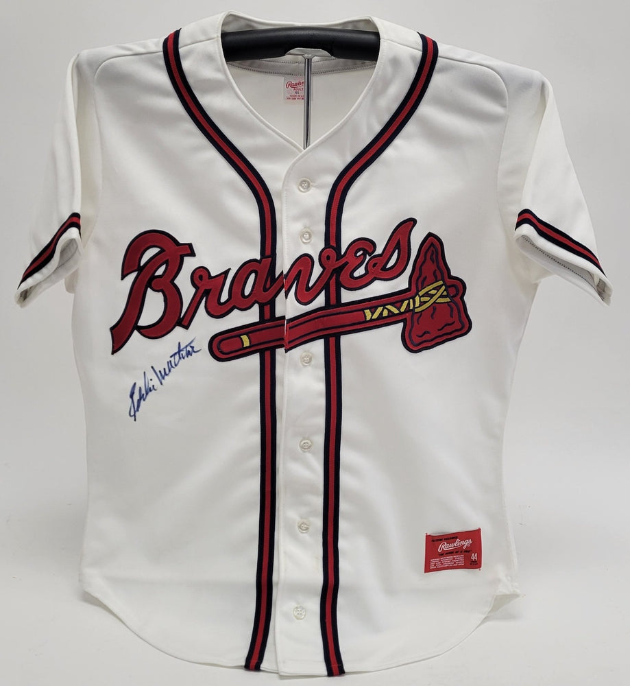 Eddie Mathews Signed Atlanta Braves Authentic Rawlings Jersey Beckett Certified