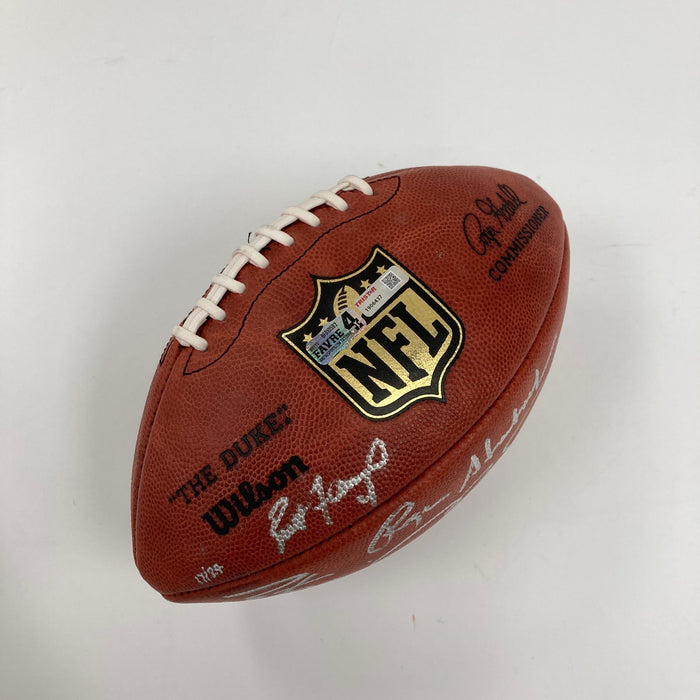 Tom Brady Peyton Manning Quarterback Legends Signed Football #17/24 Beckett COA