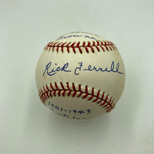 Rick Ferrell Full Name Signed Heavily Inscribed American League Baseball JSA COA