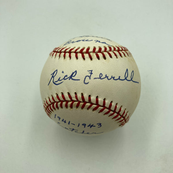 Rick Ferrell Full Name Signed Heavily Inscribed American League Baseball JSA COA