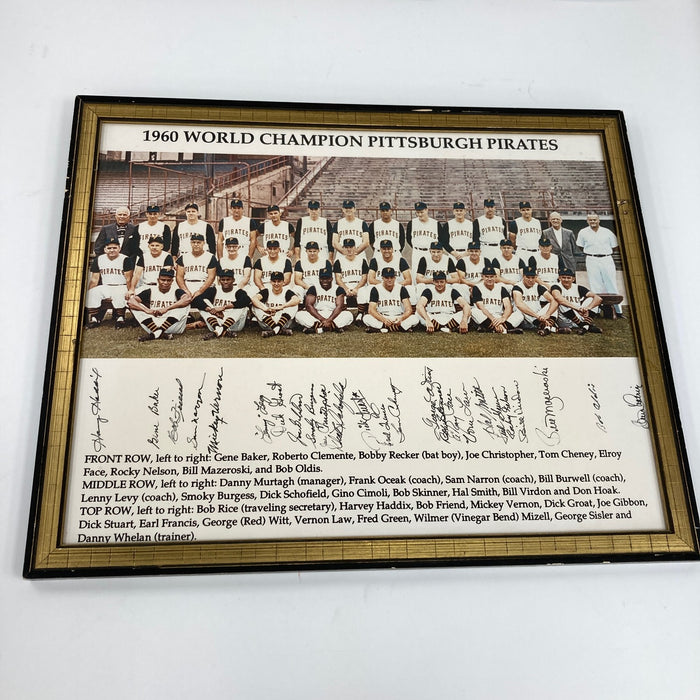 1960 Pittsburgh Pirates World Series Champs Team Signed 16x20 Photo JSA COA