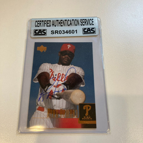 2001 Upper Deck Ryan Howard Signed RC Baseball Card CAS Certified Auto