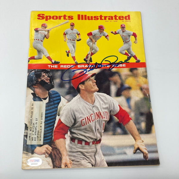 Pete Rose Signed Vintage 1968 First Sports Illustrated Magazine PSA DNA