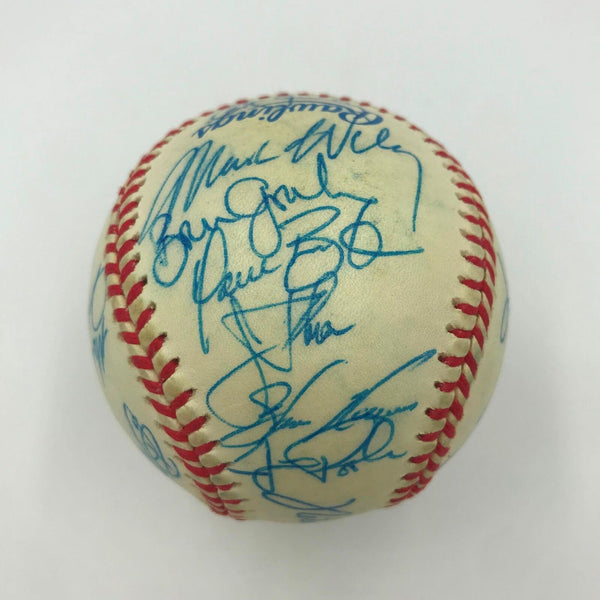 1998 Cleveland Indians Team Signed ALCS Baseball Jim Thome 25 Sigs PSA DNA COA