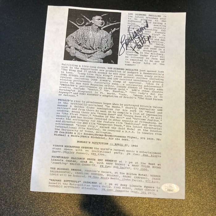 Lou Diamond Phillips Signed Autographed Magazine Photo With JSA COA