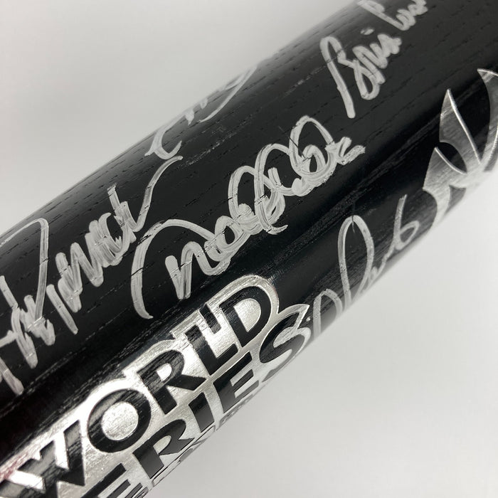 2009 New York Yankees World Series Champs Team Signed Bat #5/50 Beckett COA