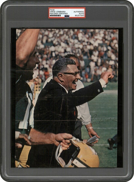 Vince Lombardi Signed 8x10 Photo PSA DNA Green Bay Packers RARE