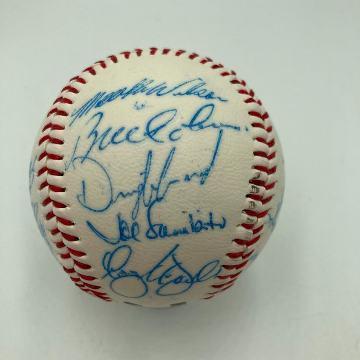 1985 - 1986 New York Mets Team Signed Baseball 28 Sigs With Gary Carter