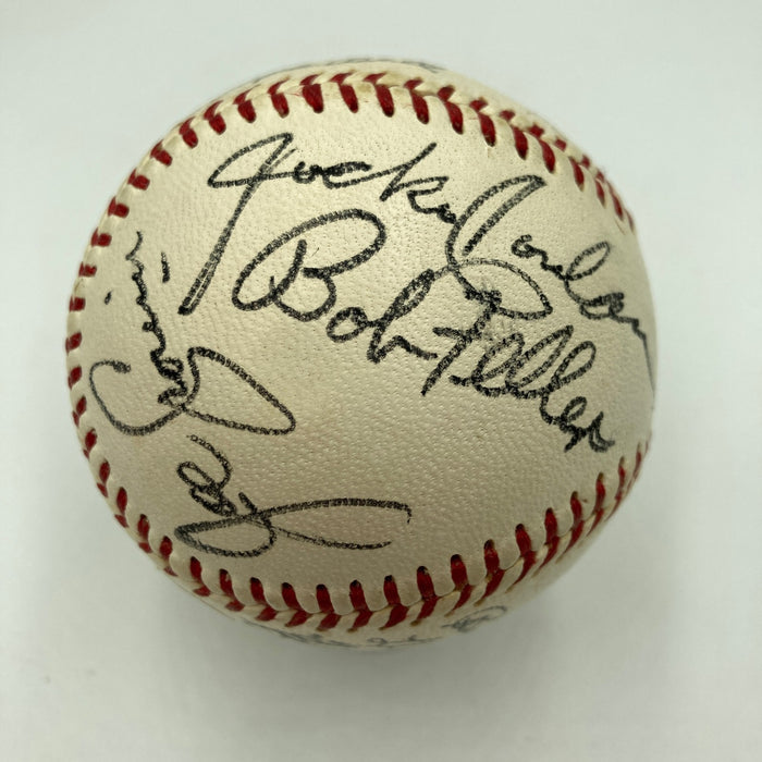 Mickey Mantle Joe DiMaggio Pie Traynor Hall Of Fame Multi Signed Baseball JSA