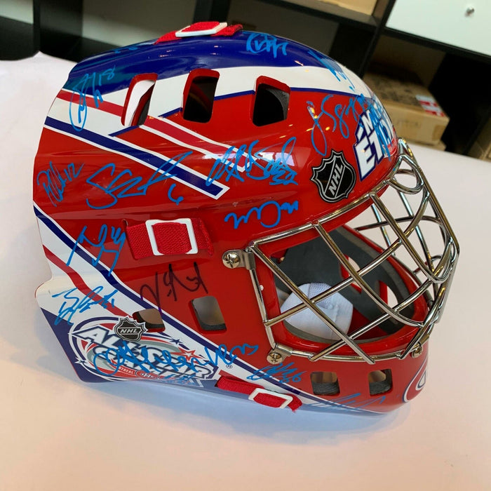 2009 All Star Game Signed Goalie Mask 36 Sigs Ovechkin Malkin Lundqvist JSA COA