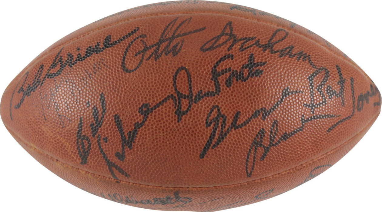 Quarterback HOF Legends Multi Signed Football 23 Sigs Bart Starr Joe Namath PSA