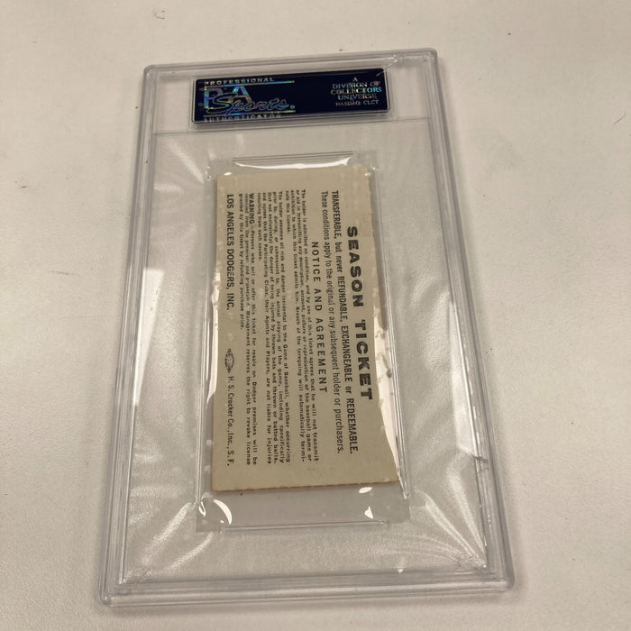 Ron Cey Signed 1975 Los Angeles Dodgers Ticket PSA DNA MINT 9