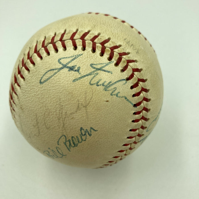 1960's Cincinnati Reds & NBC Broadcasters Signed Baseball 7 Signatures JSA COA