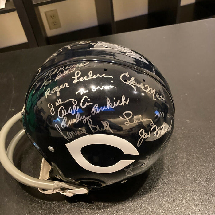 1963 Chicago Bears Super Bowl Champs Team Signed Full Size Helmet With JSA COA