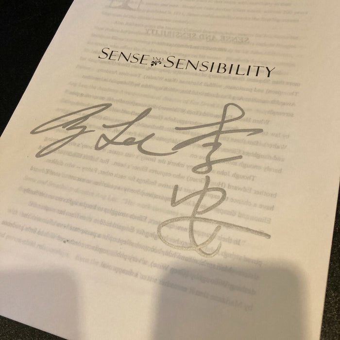 Ang Lee Signed Original Sense and Sensibility Movie Script JSA COA