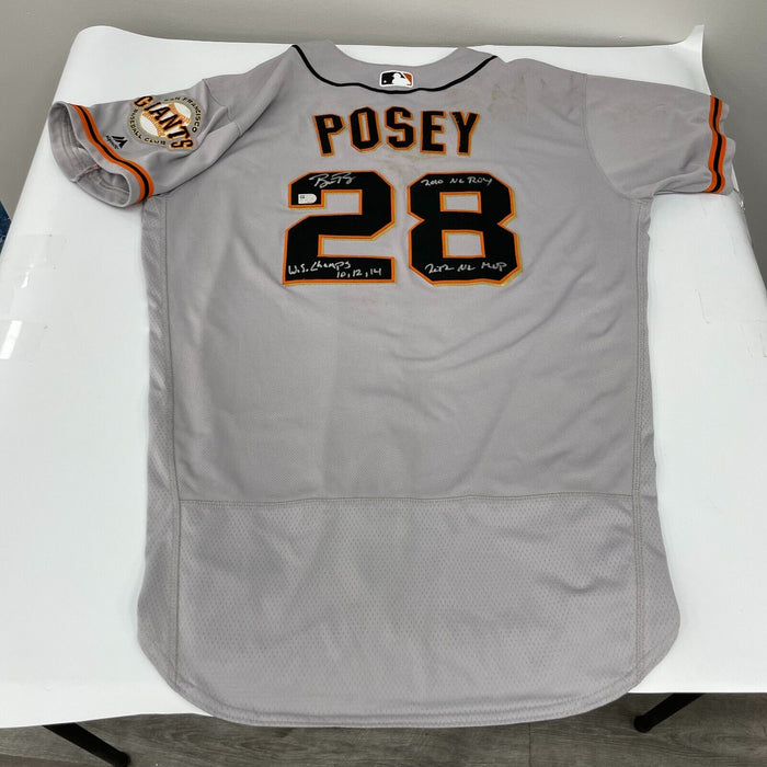 Buster Posey Photo Matched Signed 2017 Game Used San Francisco Giants Jersey