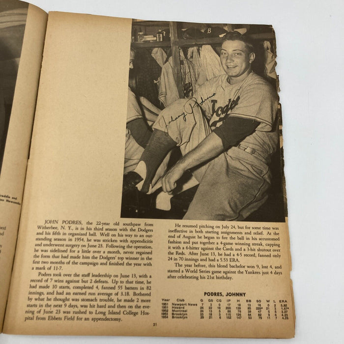 1955 Brooklyn Dodgers W.S. Champs Team Signed Yearbook Jackie Robinson JSA COA