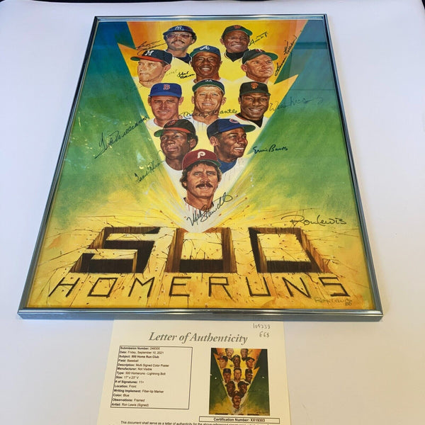 Nice Mickey Mantle Ted Williams 500 Home Run Club Signed Large Photo 11 Sigs JSA