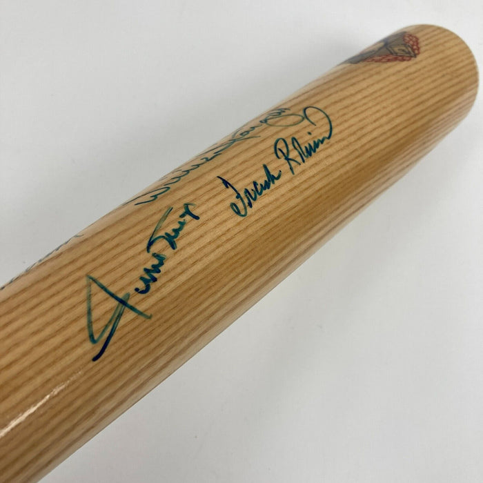 Willie Mays Hall Of Fame Multi Signed Cooperstown Baseball Bat JSA COA