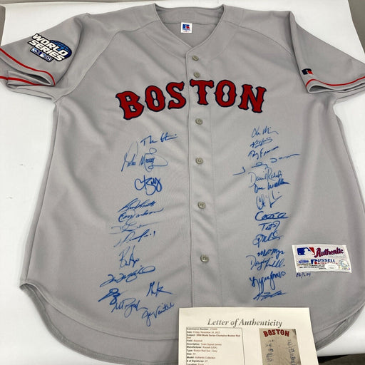 2004 Boston Red Sox World Series Camps Team Signed Authentic Game Jersey JSA COA