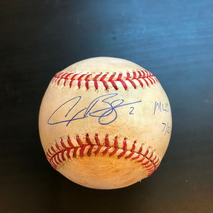 Alex Bregman Debut First Game Ever Signed Game Used Baseball Tristar & Fanatics