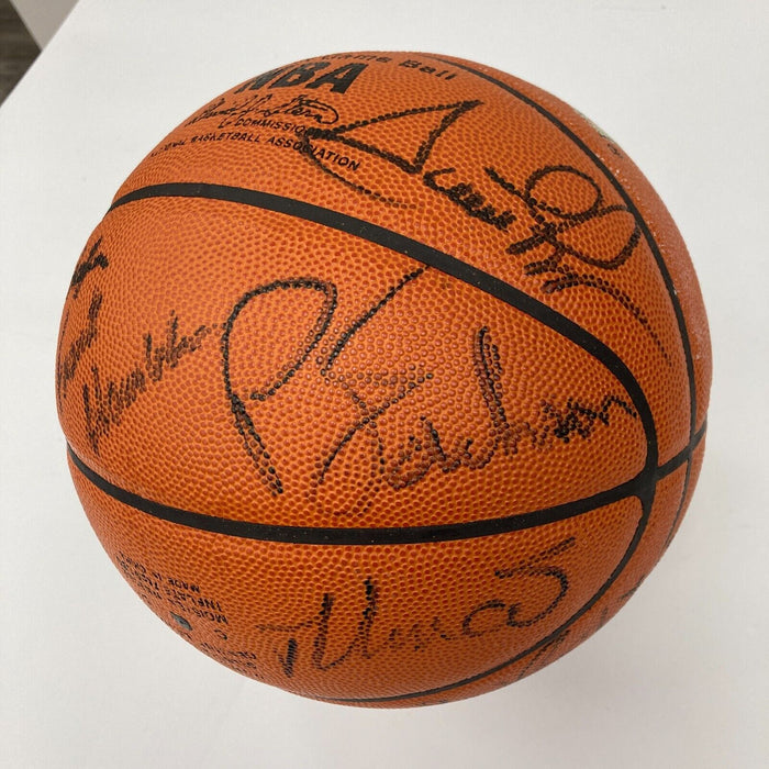 1997-98 Chicago Bulls NBA Champs Team Signed Game Basketball The Last Dance JSA