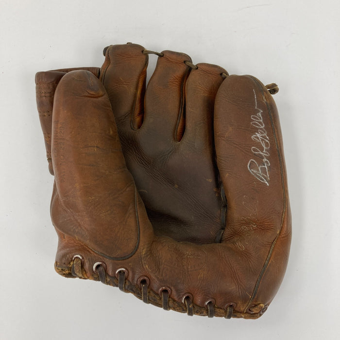 Bob Feller Signed Vintage 1950's Game Model Baseball Glove JSA COA