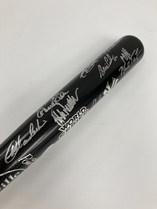 2009 New York Yankees World Series Champs Team Signed Bat #46/50 Beckett COA